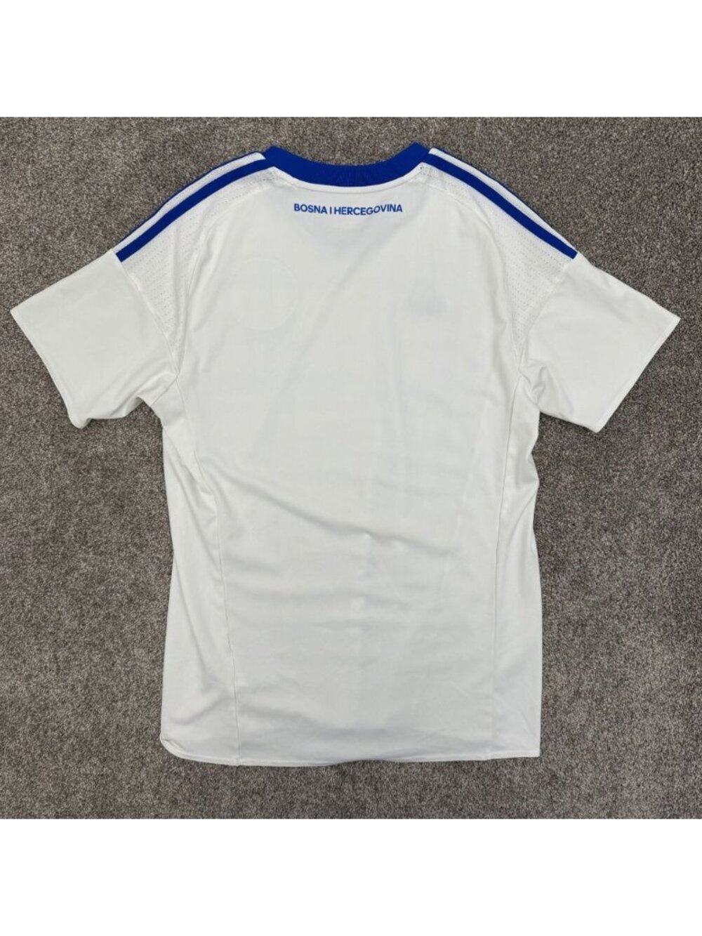 adidas Men's Bosnia and Herzegovina National Soccer Jersey Size M White Blue EUC - Picture 5 of 11